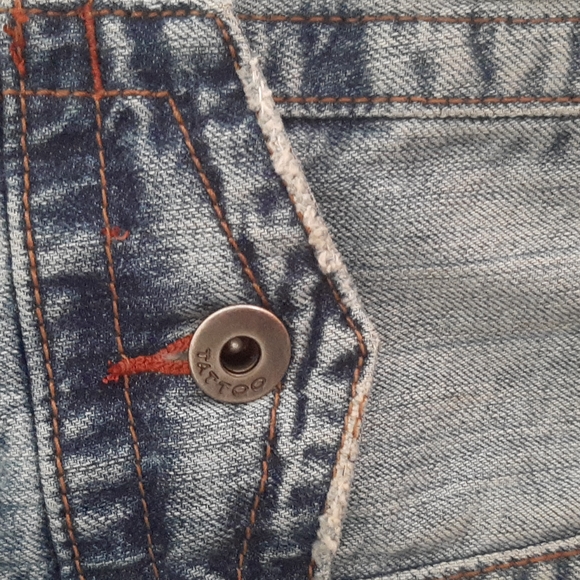 Tattoo Distressed Denim Jacket - Picture 4 of 5